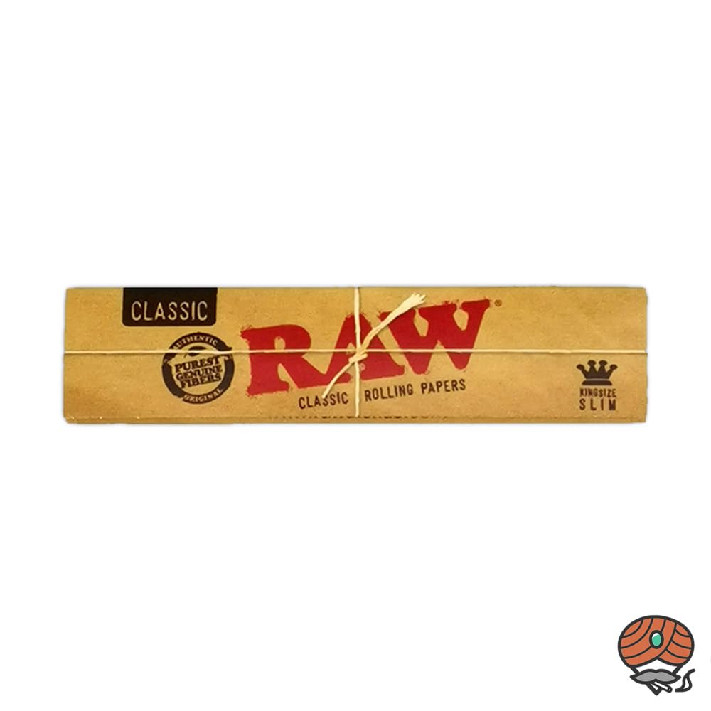 Raw King Size Slim Rolling Paper Full Box of 50 Packs