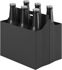 6 Pack Plain Cardboard Carriers 150/Box