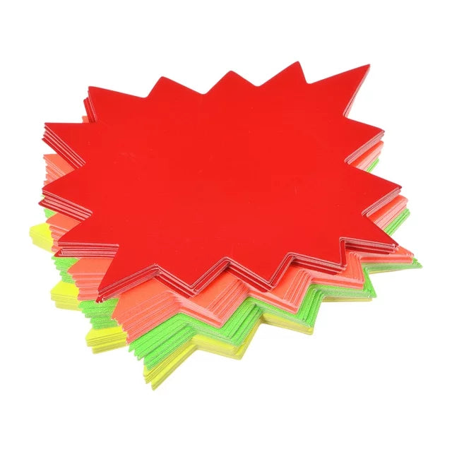 Starburst 4" Retail Price Signs 100 per Box