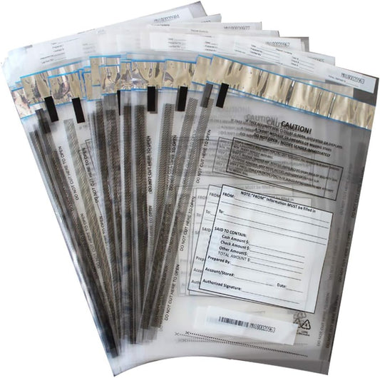 Tamper-Proof Cash Deposit Bags - 500 Pack