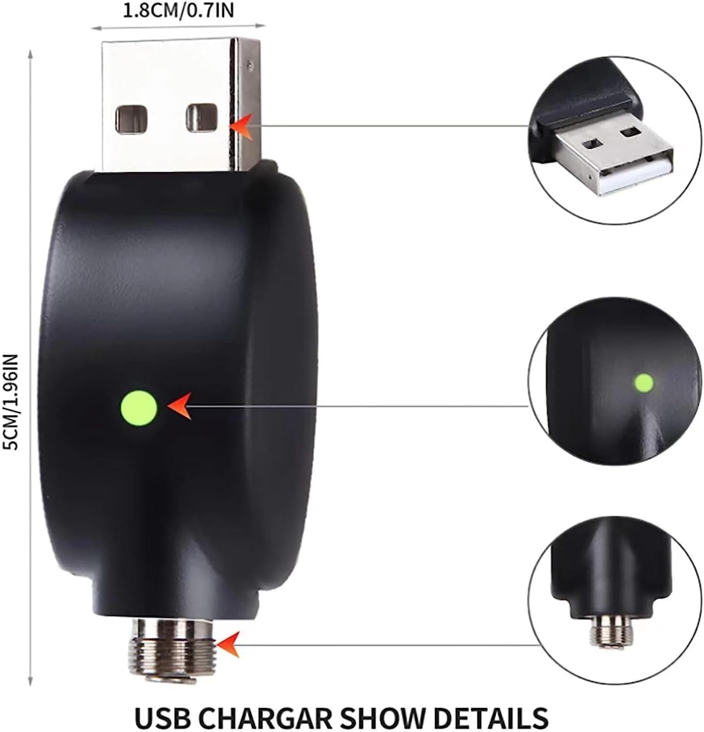 USB 510 Thread Charger- 3 Pack