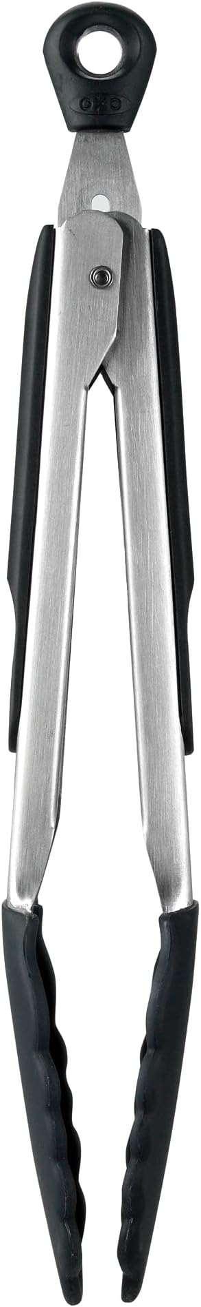 Good Grips 9-Inch Tongs with Silicone Heads, Black