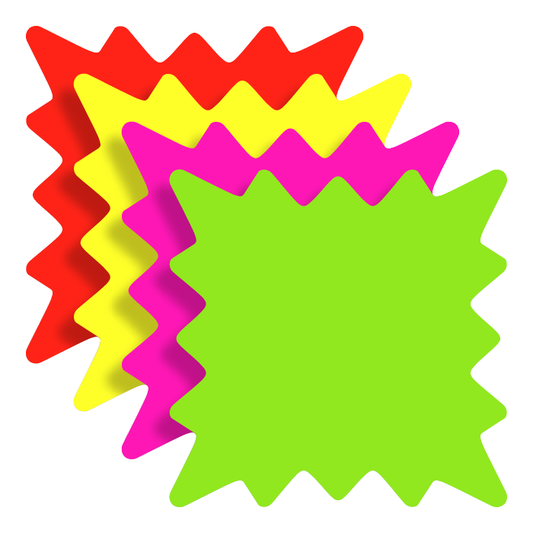 Starburst 5" Retail Price Signs  100 per Box