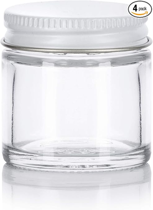 UV-Proof CR Glass Jar 1 oz (4 pack)