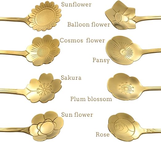 8 Piece Stainless Flower Scoop Kit