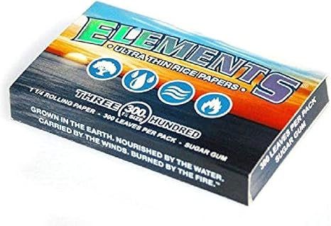 ELEMENTS 300 Ultra Thin Rice Rolling Paper 1.25 1 1/4 Size