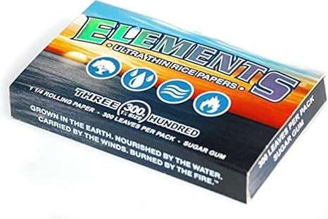 ELEMENTS 300 Ultra Thin Rice Rolling Paper 1.25 1 1/4 Size