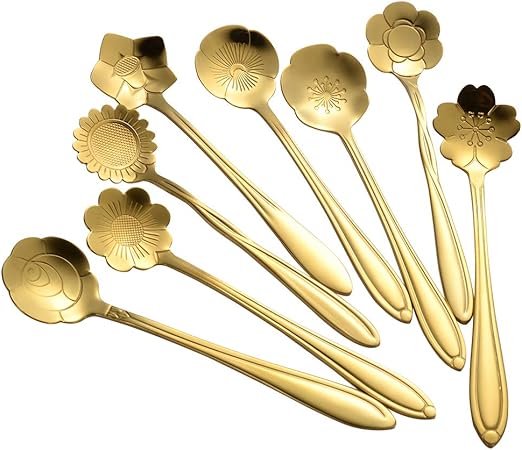 8 Piece Stainless Flower Scoop Kit