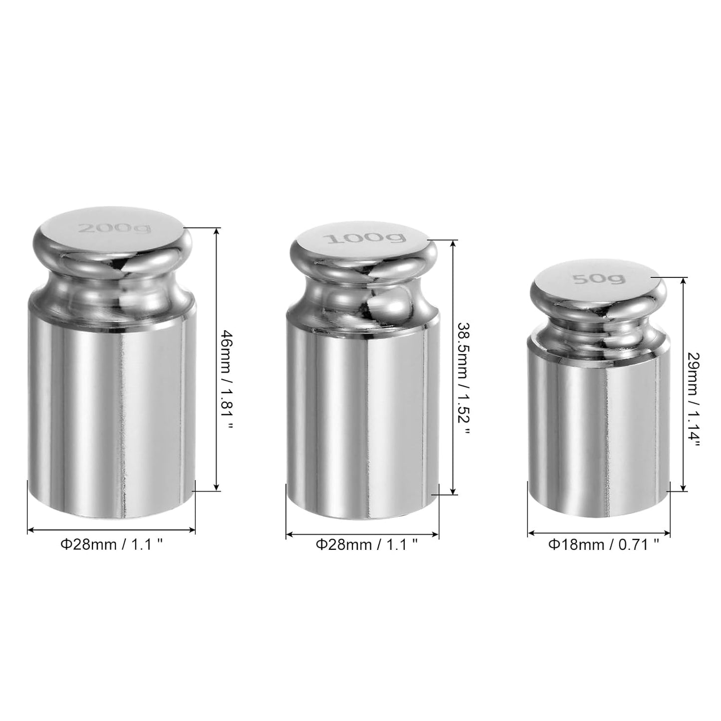 Calibration Weights Set 50 / 100 g / 200g
