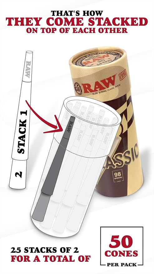 Pre-Rolled Cones 98 mm - 50 Pack