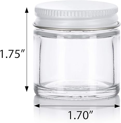 UV-Proof CR Glass Jar 1 oz (4 pack)