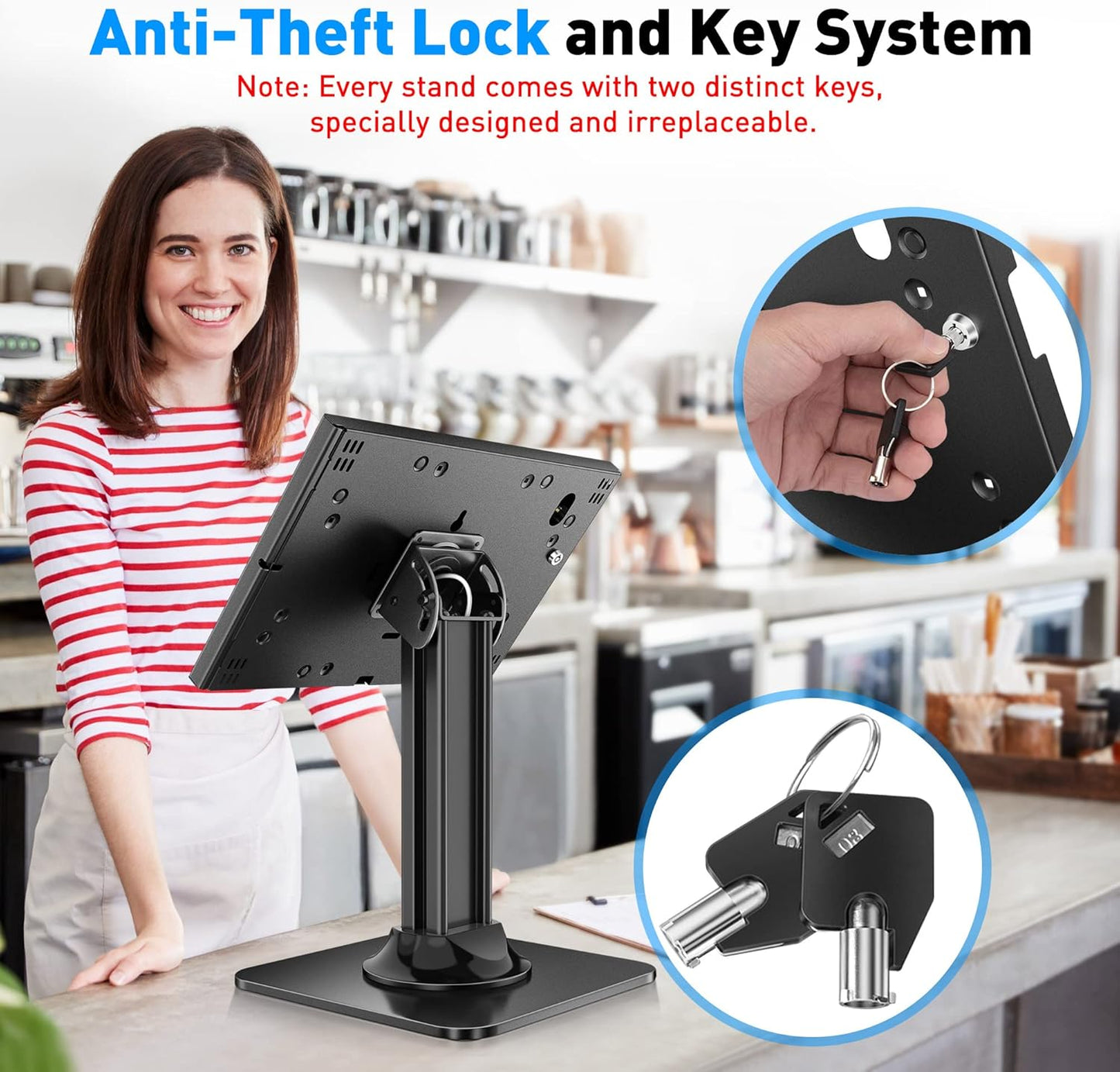 Locking iPad POS Stand