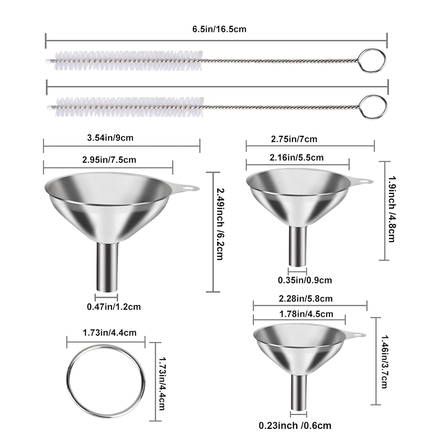 Stainless Funnel Set 