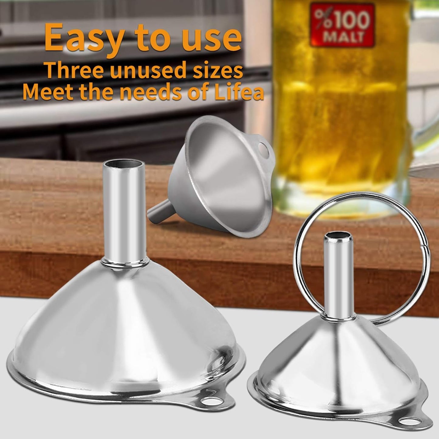 Stainless Funnel Set 