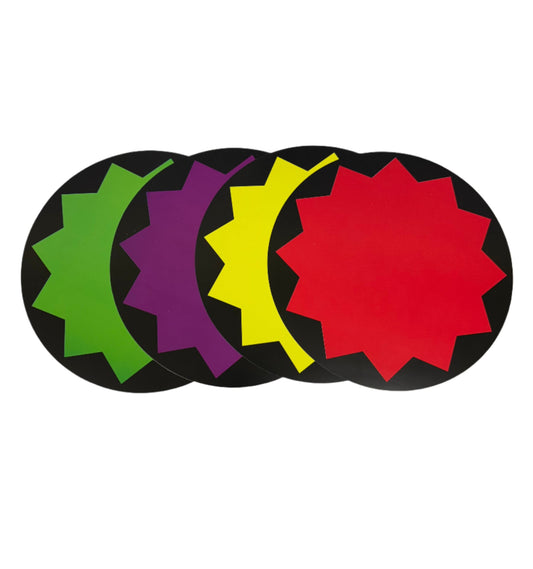 Starburst Sign Circular 9x9" (100 per Box)