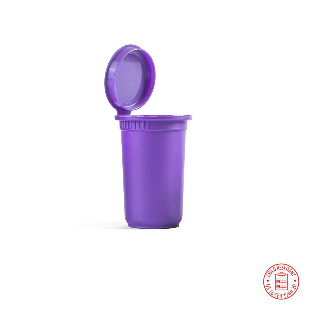 19 Dram Child Resistant Pop Top Bottles - 450 Quantity